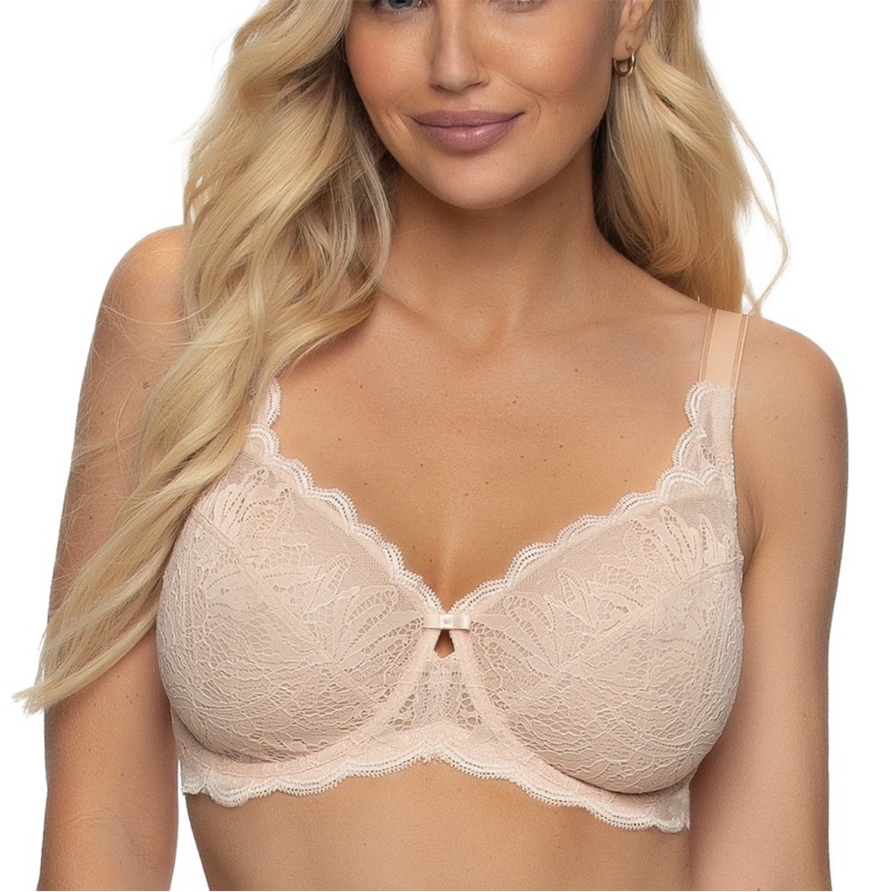 PARAMOUR Peridot Unlined Lace Underwire Bra 34D Nude